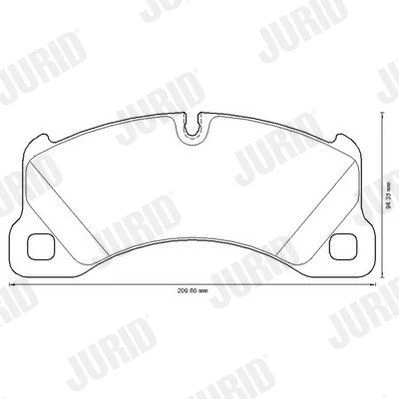 Abbildung von Jurid 573329JC Bremsbelagsatz White Low Dust Keramik für Verschleißwarnanzeiger vorbereitet VOLKSWAGEN: Touareg I, II, PORSCHE: Cayenne
