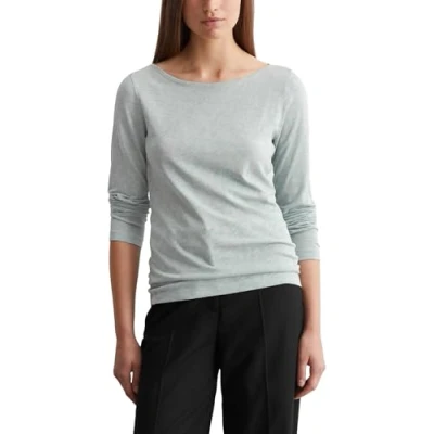 Abbildung von Marc O&#039;Polo LONG Sleeve BOAT NECK Langarmshirt, Damen, Größe: Large, Light granite melange