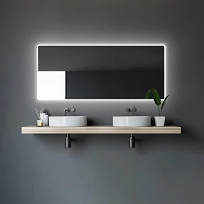 Abbildung von Talos Moon LED Badspiegel 180x70 cm Badezimmerspiegel mit Beleuchtung feuchtwassergeeignet durch Aluminiumrahmen Licht Farbe Neutralweiß