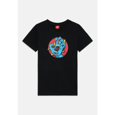 Abbildung von Santa Cruz Youth HAND DOT Front Unisex Tshirt print für Kinder, Größe: 152 164, Black