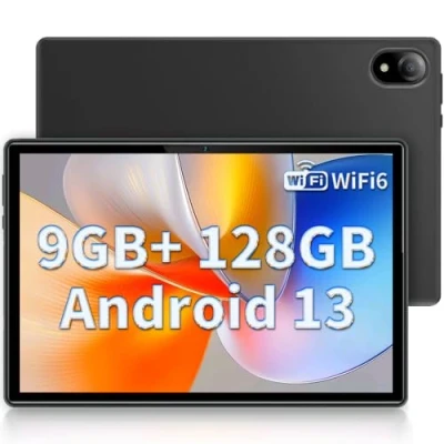 Abbildung von DOOGEE U10 Tablet Android 13, 9 GB RAM + 128 ROM (1 TB TF), 10 Zoll Touchscreen 2024, Quad Core 2.0 GHz, WiFi 6 / BT 5.0 GMS 5060 mAh 1280 x 800/8 MP 5 MP/Widevine L1, Schwarz