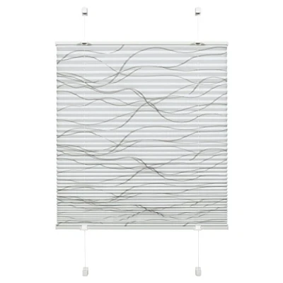 Abbildung von GARDINIA Plissee Concept Tageslicht, Blickdichtes Faltrollo, Alle Montage Teile inklusive, EASYFIX verspannt mit zwei Bedienschienen, Weiß, 90 x 130 cm (BxH)