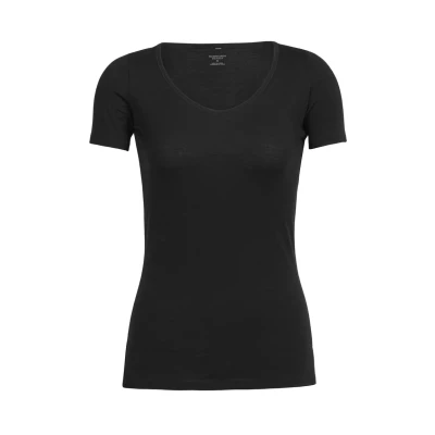 Abbildung von Icebreaker Merino Siren SS Sweetheart Unterhemd/shirt, Damen, Größe: XS, Black