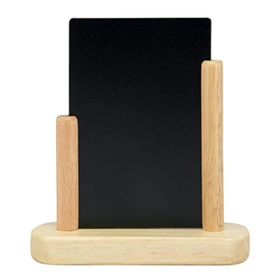 Abbildung von SECURIT Tischaufsteller ELEGANT, klein, Teak, Holz, braun