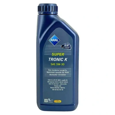 Abbildung von Aral Supertronic K 5W 30 1l Motoröl 15CBE4 AUDI: A5 B8 Coupe, Q3, A4 Avant, BMW: 3 Saloon, Touring, 5 VOLKSWAGEN: Golf 4, 5, 7