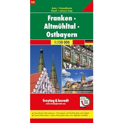 Abbildung von Franken Altmühltal Ostbayern, Autokarte 1:150 000, Blatt 10 (freytag &amp; berndt Auto + Freizeitkarten)