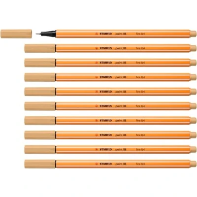 Abbildung von Fineliner STABILO point 88 10er Pack ocker hell