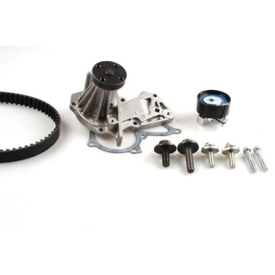 Abbildung von HEPU PK02550 Wasserpumpe + Zahnriemensatz mit Schrauben 117 FORD: FIESTA 6, C Max 2, Focus VOLVO: V50, S40 II, C30, MAZDA: 2 Hatchback