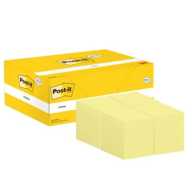 Abbildung von Post it 653Y 20 Haftnotiz Notes Promotion, 38 x 51 mm, Blöcke, 100 Blatt, gelb