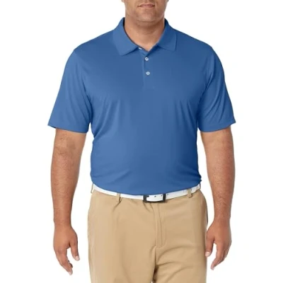 Abbildung von Amazon Essentials Herren Golf Polo Shirt, Schnell Trocknend, Normale Passform, Blau, M