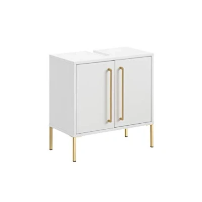 Abbildung von Schildmeyer Gloria Waschbeckenunterschrank, Holzwerkstoff, Schwarz/Gold, 61,2 x 57,1 30,1 cm