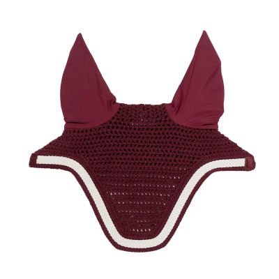 Abbildung von Kentucky Horsewear Fliegenhaube Wellington Geflochten Soundless Bordeaux Warmblut