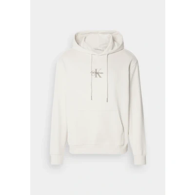 Abbildung von Calvin Klein Jeans Micro Monologo Sweatshirt, Herren, Größe: Medium, Chalk
