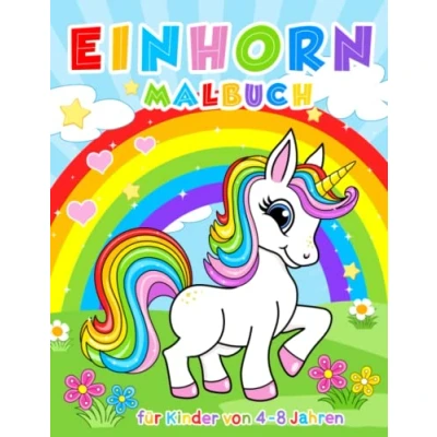 Abbildung von Einhorn Malbuch für Kinder: Süße Einhörner Zum Ausmalen Kinder (ab 4 Jahren, Band 1)