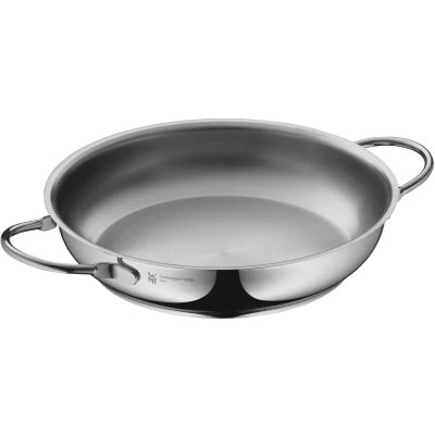 Abbildung von WMF Profi Servier / Bratpfanne 24 cm Induktion, Edelstahlpfanne unbeschichtet, Cromargan Edelstahl poliert, backofenfest