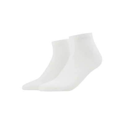 Abbildung von FALKE Herren Sneakersocken Happy Double Pack M Sn Baumwolle kurz einfarbig 2 Paar, Weiß White 2000, 43 46