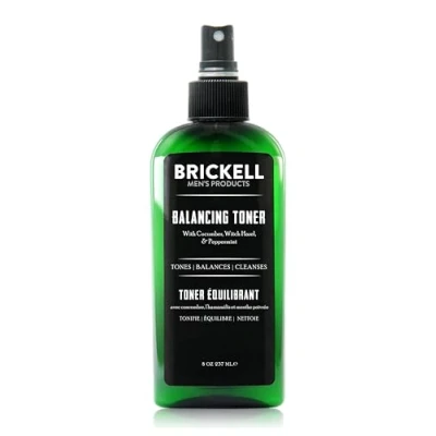 Abbildung von Brickell Men&#039;s Products balancing gesicht toner für männer, natur und bio alkohol free gurke, minze gesichtswasser mit hamamelis, 237 mL, duftend
