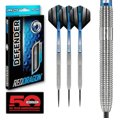 Abbildung von RED DRAGON Defender 22g Wolfram Darts Set mit Flüge und Stielen
