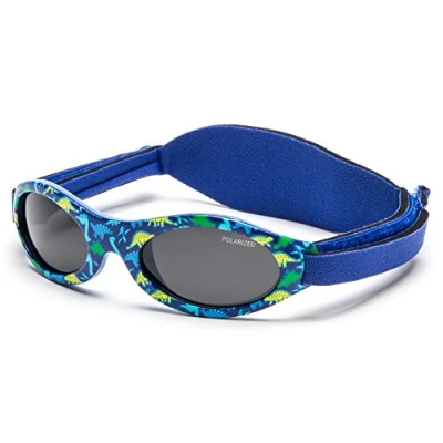 Abbildung von Kiddus Polarisierte Babysonnenbrille für Neugeborene Jungen Mädchen. Von 0 Monaten bis 2 Jahren. 100% Schutz UV400 Sonnenfilter. Silikon Nasensteg. Verstellbares weiches Band. BPA Frei. PREMIUM