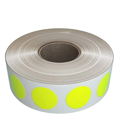 Abbildung von Etiketten Neon Gelb 19 mm Klebepunkte 1,9 cm Sticker 1050 Stück von Royal Green