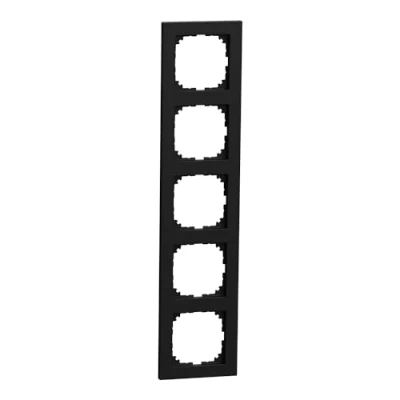 Abbildung von Schneider Electric Merten MEG4050 3603 M Pure 5 Rahmen für Steckdose und Schalter,Aus Recyceltem Ocean Plastic Material, Schwarz Matt