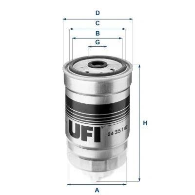 Abbildung von Kraftstofffilter UFI 24.351.00