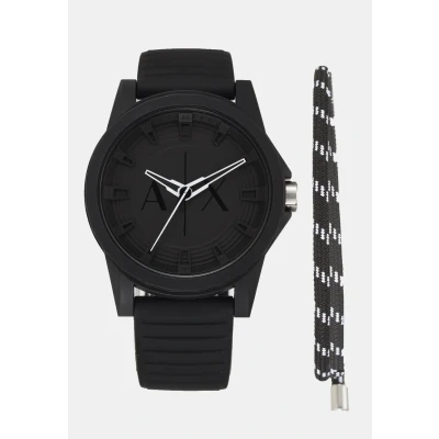 Abbildung von Armani Exchange Outerbanks SET Uhr, Herren, Größe: One Size, Black