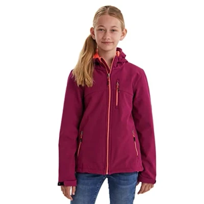 Abbildung von Killtec Softshelljacke »Girls Softshelljacke«, Wasserabweisend, verstellbare Kapuze u Ärmel, Fleece Innenfutter