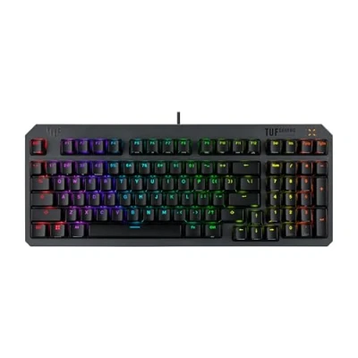 Abbildung von ASUS TUF Gaming K3 Gen II Tastatur mit 97 Tasten, opto mechanische RGB Switches, Silikondichtung, stoßdämpfender Schaumstoff, wasserdicht IP57, abnehmbare Oberplatte und Aura Sync, AZERTY