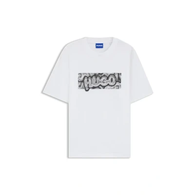 Abbildung von HUGO Blue T Shirt »Nedirix«, Rundhalsausschnitt, regular fit, Logoprint