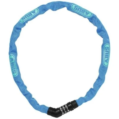 Abbildung von ABUS Kettenschloss Steel O Chain 4804C Zahlenschloss aus Spezialstahl Sicherheitslevel 3 75 cm Blau