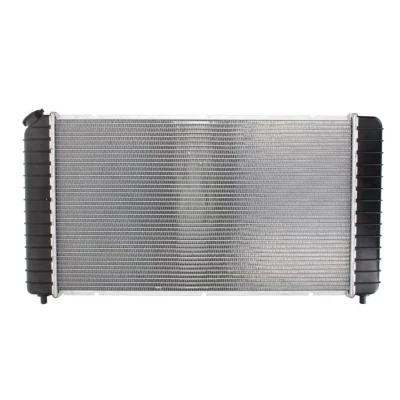 Abbildung von NRF 56011 Kühler, Motorkühlung Aluminium 667 386 29 mit Anbauteilen Kühlrippen gelötet