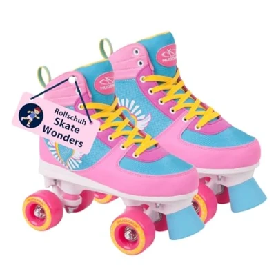 Abbildung von HUDORA Roller Skates Wonders in versch. Größen Bequeme Kinder Rollschuhe coolem Design stilvolle für &amp; Jugendliche Schuhe aus hochwertigem Kunstleder
