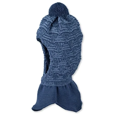 Abbildung von Sterntaler Unisex Kinder Schalmütze Kleinkinder Strick Rautenmuster, mittelblau, 49