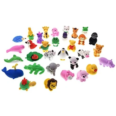 Abbildung von JZK 32x Abnehmbar klein Radiergummi Mini Tier Satz Kinder Spielzeug Geschenk für Geburtstag Party Festival Büro Schule Schreibwaren
