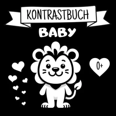 Abbildung von Kontrastbuch Baby: Buch für Neugeborene, visuellen Stimulation Babys, Einzigartiges Babybuch ab 0 Monaten