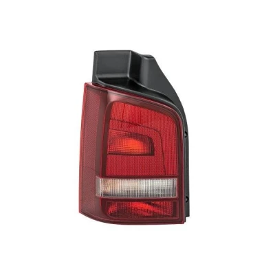 Abbildung von HELLA 2SK 010 318 091 Rückleuchte links P21/5W, P21W, PY21W, R10W 12 getönt, glasklar, Rot mit Glühlampen Lampenträger VOLKSWAGEN: Transporter 5