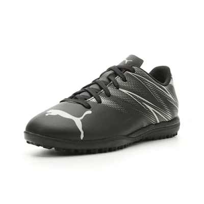 Abbildung von Puma Attacanto IT JR Unisex Fußballschuh Halle für Kinder, Größe: 32.5, Black/silver mist Schuhe