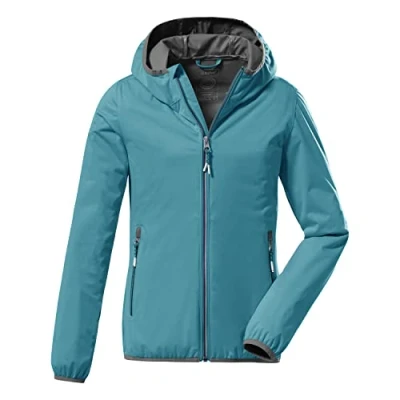 Abbildung von killtec Mädchen Lightweight Jacke, Leichte Jacke mit Stehkragen, packbar KOS 164 GRLS JCKT, dunkelaqua, 164, 38362 000
