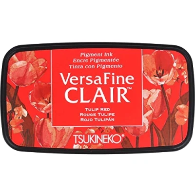 Abbildung von Tsukineko Red Tulip Versafine Clair Tinte Pad, Kunststoff, rot, 5,6 x 9,7 2,3 cm, Synthetisches Matrial, 5.6 9.7 2.3 cm