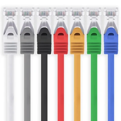 Abbildung von 1aTTack.de 2m 7 Farben Stück Cat7 Netzwerkkabel SFTP Patchkabel Lankabel Rohkabel 10GB/s 500 Mhz konfektioniert mit 2 RJ45 Stecker Cat 6a