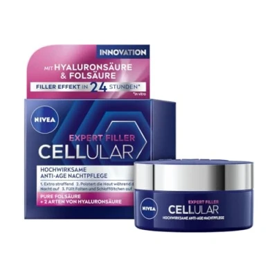 Abbildung von Nivea Cellular Expert Filler Intensive Antiage Night CARE Nachtpflege, Größe: 50 ml,