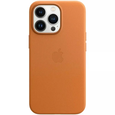 Abbildung von Apple MagSafe Leder Back Cover Braun iPhone 13 Pro