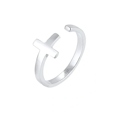 Abbildung von Elli Kreuz GEO GRÖSSENVERSTELLBAR Ring, Damen, Größe: 54, Silber