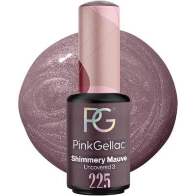 Abbildung von Pink Gellac UV Nagellack 225 Shimmery Mauve 8 ml Shellac Lila Einfache Anwendung Gel Nail Polish für 14 Tage Salonqualität Made in Holland