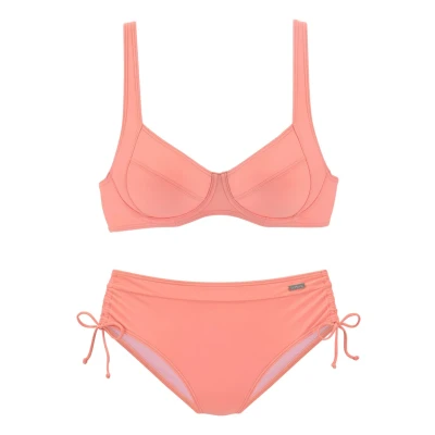 Abbildung von Lascana BÜGEL Bikini, Damen, Größe: 48xC, Lachs