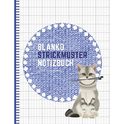 Abbildung von Blanko Strickmuster Notizbuch: Strickpapier Buch, Strick Journal, Verhältnis 2:3