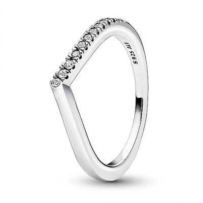 Abbildung von PANDORA Timeless Wishbone Halb Funkelnder in Sterling Silber mit Cubic Zirkonia Collection, Größe 54, 192394C01 54
