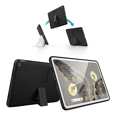 Abbildung von Speck Schutzhülle und Ständer für Google Pixel Tablet 2023, volle Rückseite, dünn, Kratzfest, Fallschutz Verstellbarer Ständer, funktioniert mit Lade Lautsprecher Dockingstation,