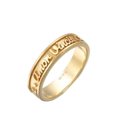 Abbildung von Elli AMOR Vincit Omnia Ring goldcoloured, Damen, Größe: 54, Gold coloured